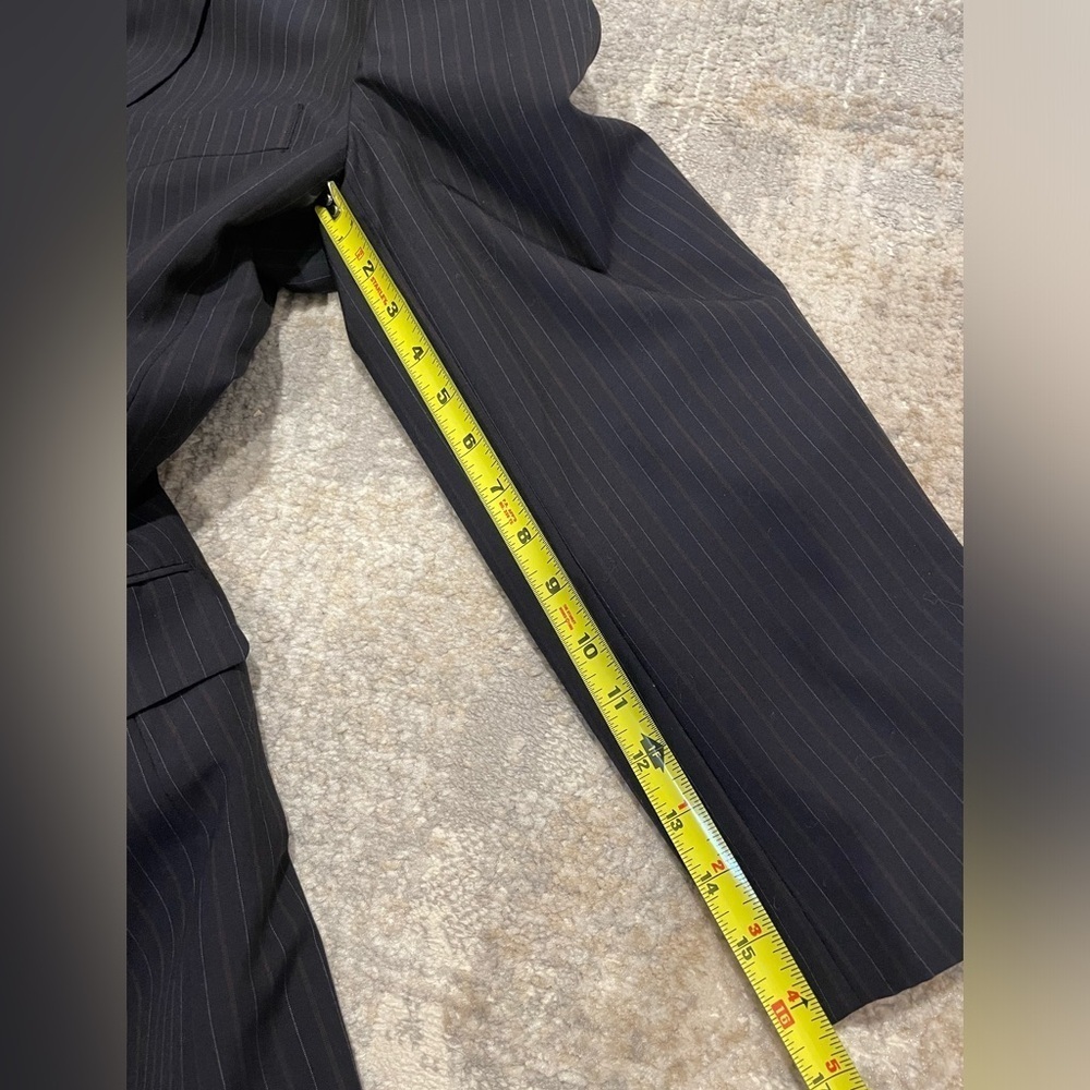 Ezra K Signature Gold Super 120’s Wool Suit Blue Jacket 46L Pants 40L Italy EUC - Picture 12 of 16